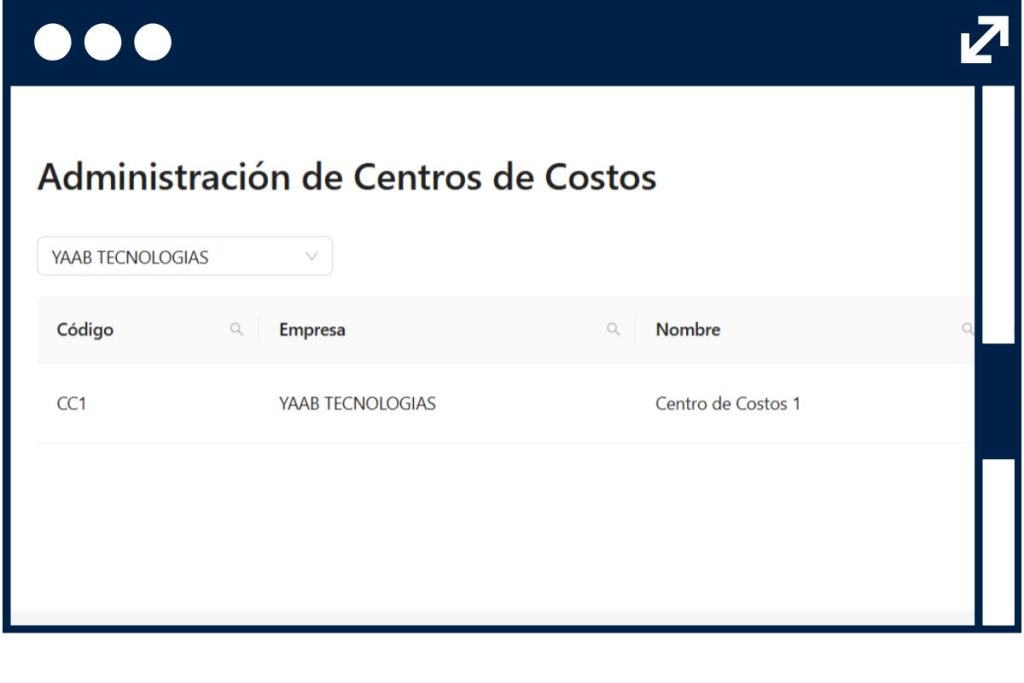 Centro de Costos Jobsuite