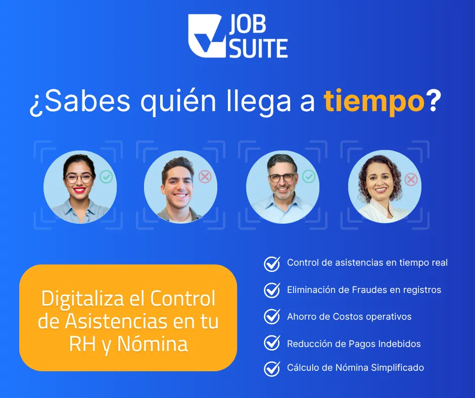 Muestra control de asistencias de empleados. Lista beneficios como ahorro de costos, reducción de pagos indebidos y simplificación de la gestión de gastos de nómina.